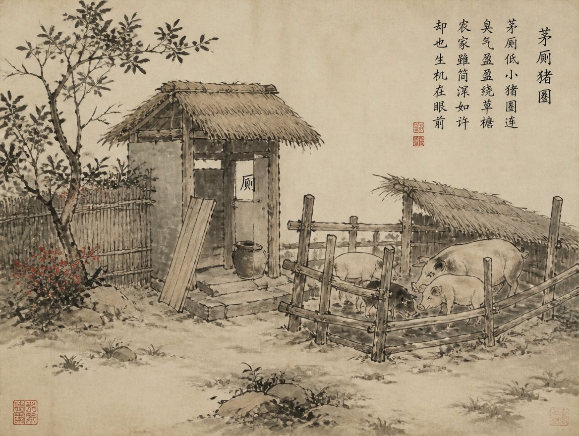 古代农家茅厕